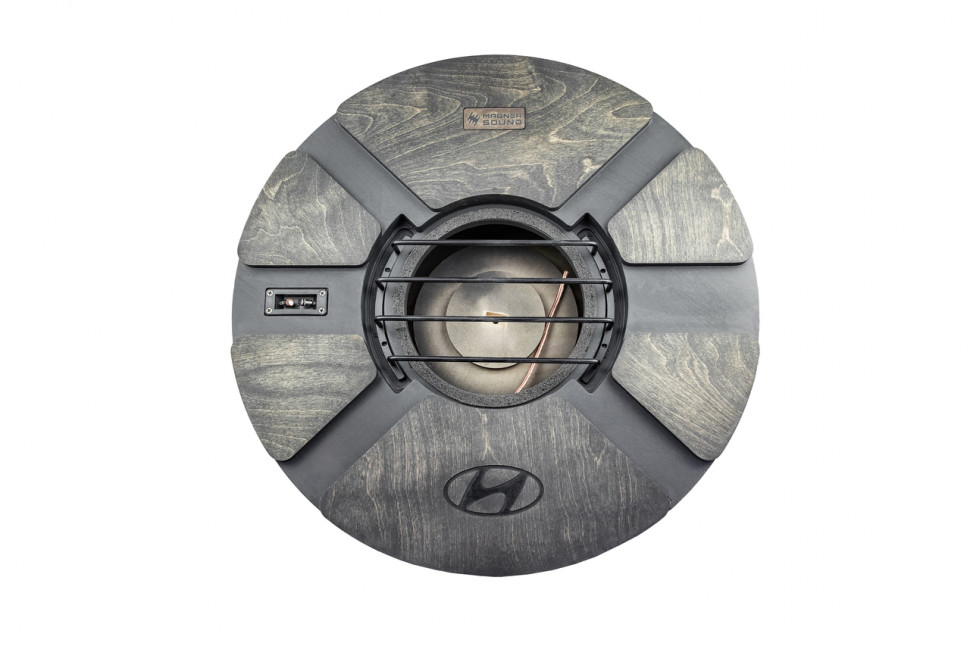 Короб стелс 10" для Hyundai Sonata VIII Рестайлинг в запасное колесо